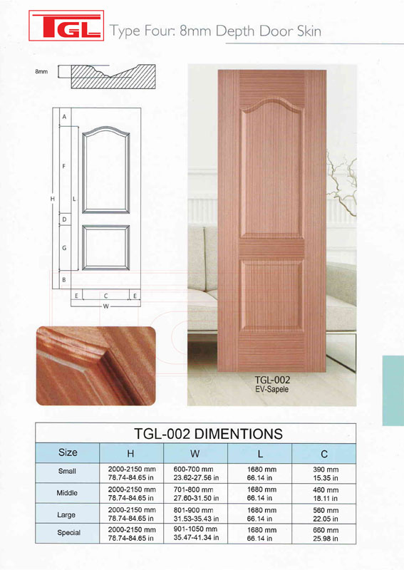 Tấm da cửa HDF Veneer - HDF Door Skin